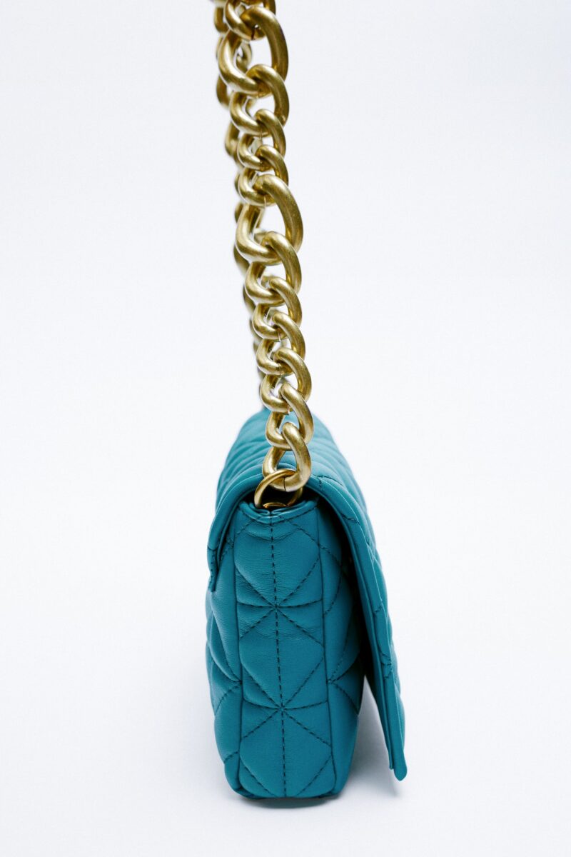 Zara Quilted Shoulder Bag With Chain MEBU